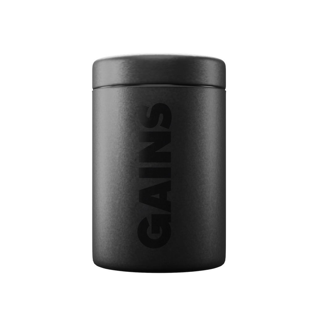 Matte black GAINS canister
